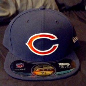 Chicago Bears 7¾ NFL Navy Blue fitted hat.🆕 All Tags&Stickers attached.NWT